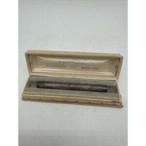 Wahl Sterling Silver Fountain Pen 14K NIB Monogrammed LH Original Case